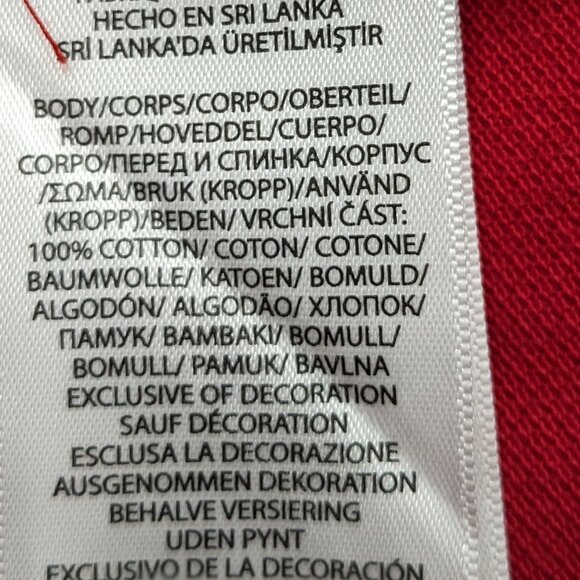 POLO RALPH LAUREN Men's Collar No 3 T-Shirts Size Large Red - Picture 9 of 10